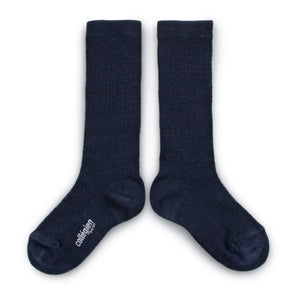 Collégien - Adèle Merino Wool Socks | Midnight blue
