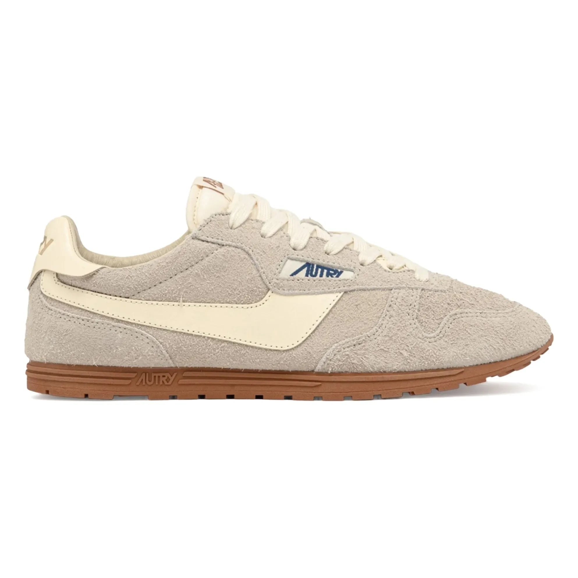 Autry - Windspin Low Two-Tone Suede and Leather Sneakers | Light Gray