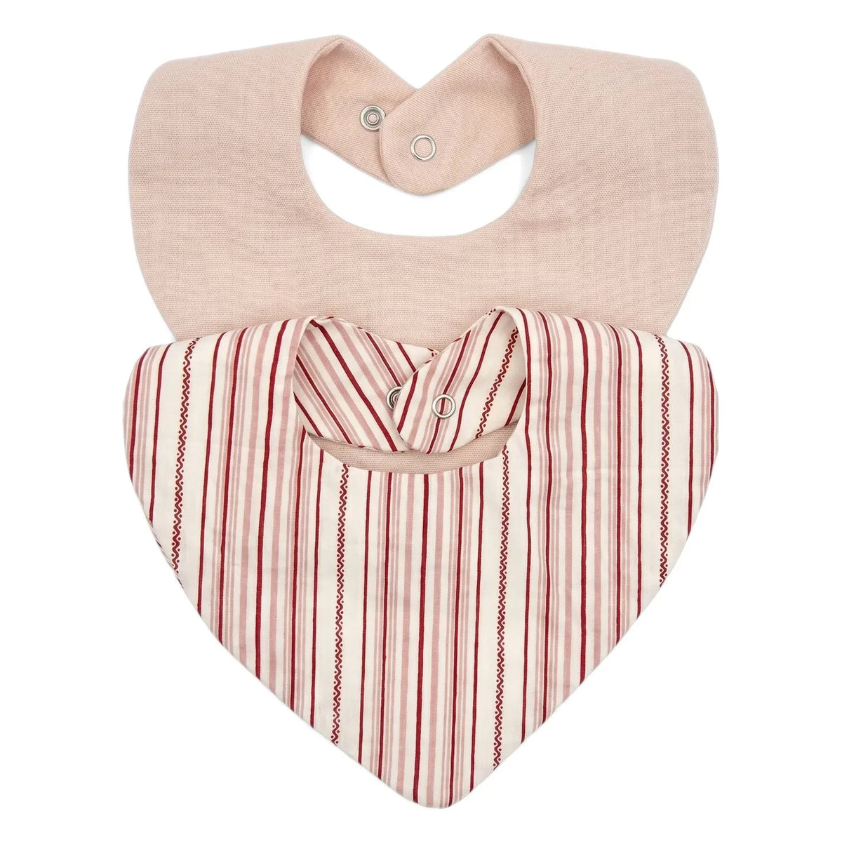 Editions Aimable - Bandana Brigitte - 2-piece set | Raspberry Stripes Poplin