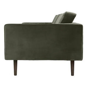 Broste Copenhagen - Wind Velvet 3-Seater Sofa | Olive Green