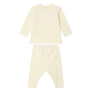 Bonpoint - Timi Polka Organic Cotton T-Shirt and Leggings Set | Ecru
