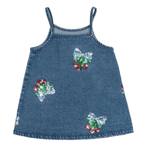 Konges Sløjd - Pul Sequined Denim Dress | Moth Organic Cotton | Blue