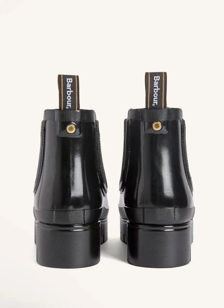 Barbour - Halton Faux Fur Welly Boots | Black