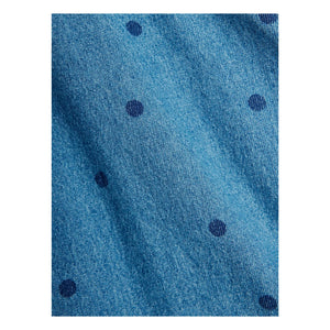 Mini Rodini - Organic Cotton Polka Dot Denim Shirt | Blue