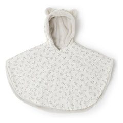Baby Shower - Olive Bloom Polar Fleece Poncho | Ivory