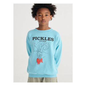 Bobo Choses - Pickles Organic Cotton Sweatshirt | Light Blue