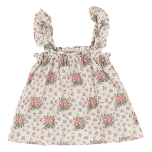Babe & Tess - Top Théa Floral Linen | Ecru