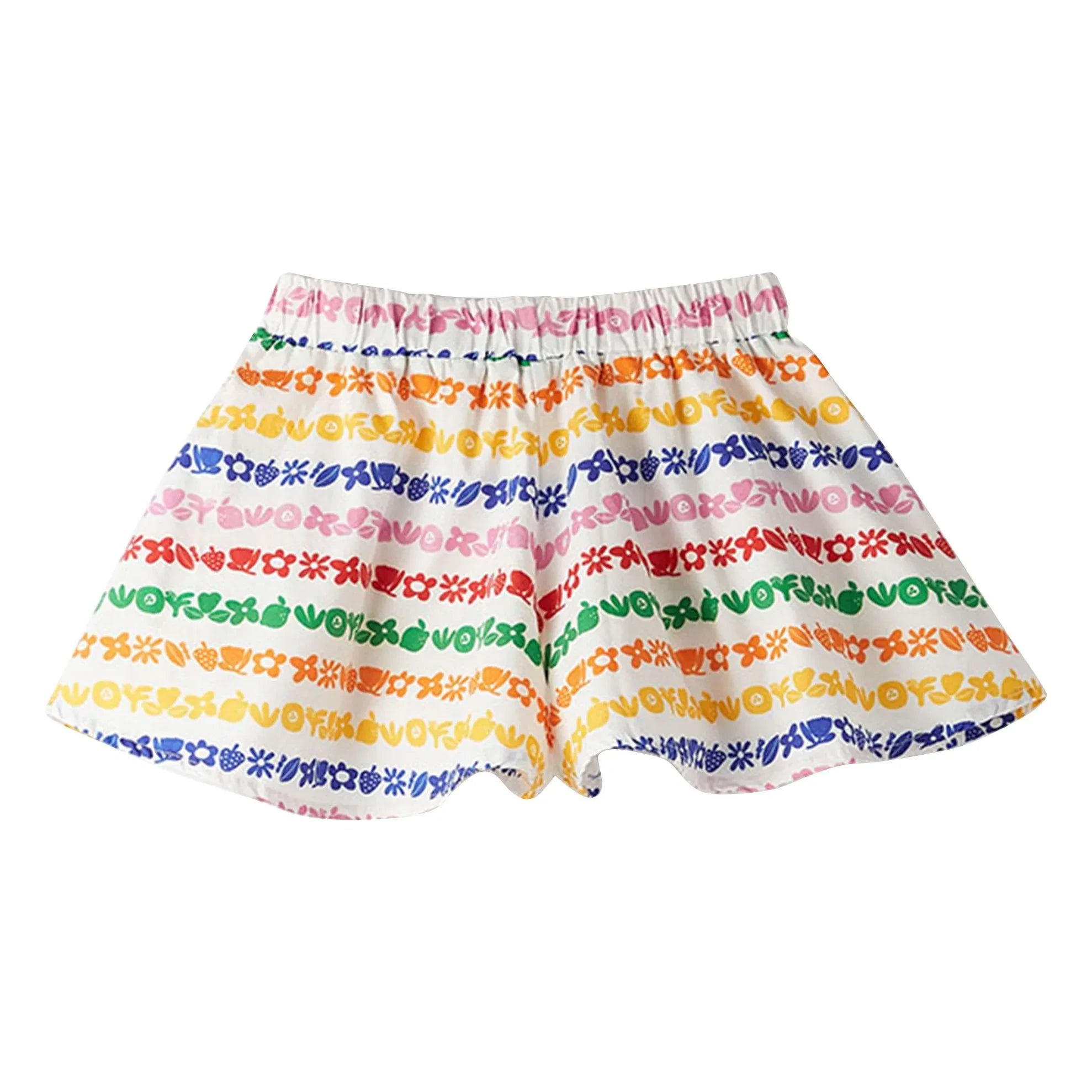 Fabula - Striped Garden Shorts | White