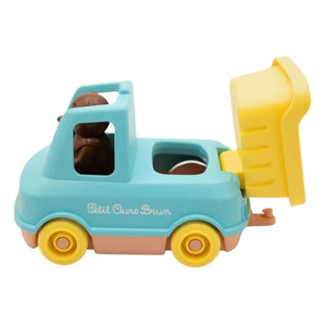 Simple - Dump Truck - Single x Small Brown Bear | Blue