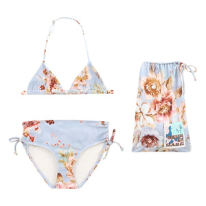 Zimmermann - Awaken Fleuri Swimsuit | Light Blue