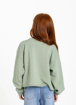 Hundred Pieces - Belmont Blueberry Organic Cotton Sweatshirt | Green