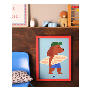 Ma petite vie - Dog Surfer Poster