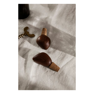 Ferm Living - Cairn Bottle Caps - Set of 2 | Brown
