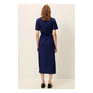 Sessùn - Lazula Cotton Striped Dress | Navy Blue