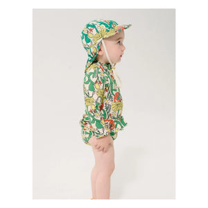 Bobo Choses - Floral Print Baby Bath Cap | White