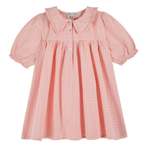 Emile et Ida - Organic Cotton Gingham Maxi Dress | Pink
