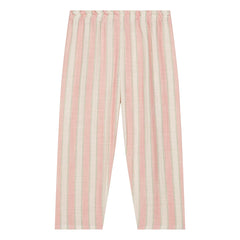 Studio Bohème - Cousin Striped Organic Cotton Gauze Pants | Pink