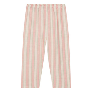 Studio Bohème - Cousin Striped Organic Cotton Gauze Pants | Pink