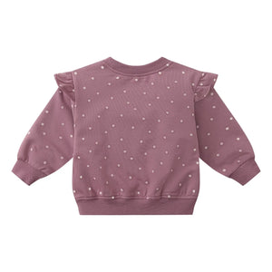 Quincy Mae - Cotton Short-Sleeve Sweatshirt | Magenta