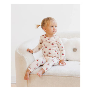 Quincy Mae - Bamboo Cherry Pajamas | Beige