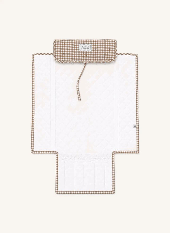 Editions Aimable - Marcel Nomad Mattress | Noisette Vichy Cotton