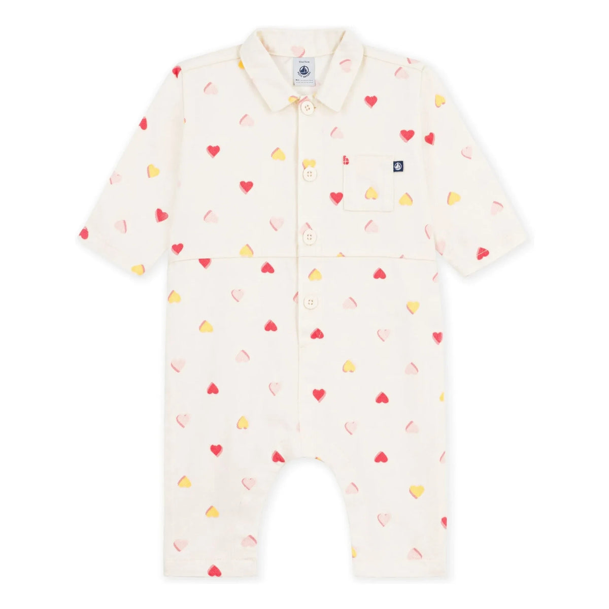 Petit Bateau - Combination Hearts | Ekru