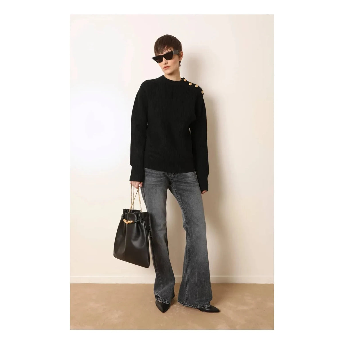 Laurence Bras - Wool Bobbin Sweater | Black