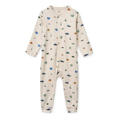 Liewood - Organic Cotton Birk Bateaux Pajamas | Beige