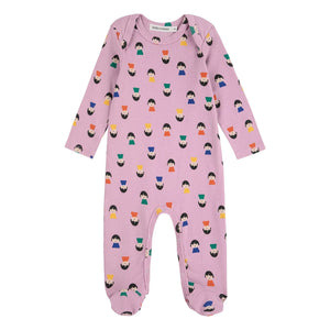 Bobo Choses - Pijama Uzun ve Bib Piyon Seti | Lila
