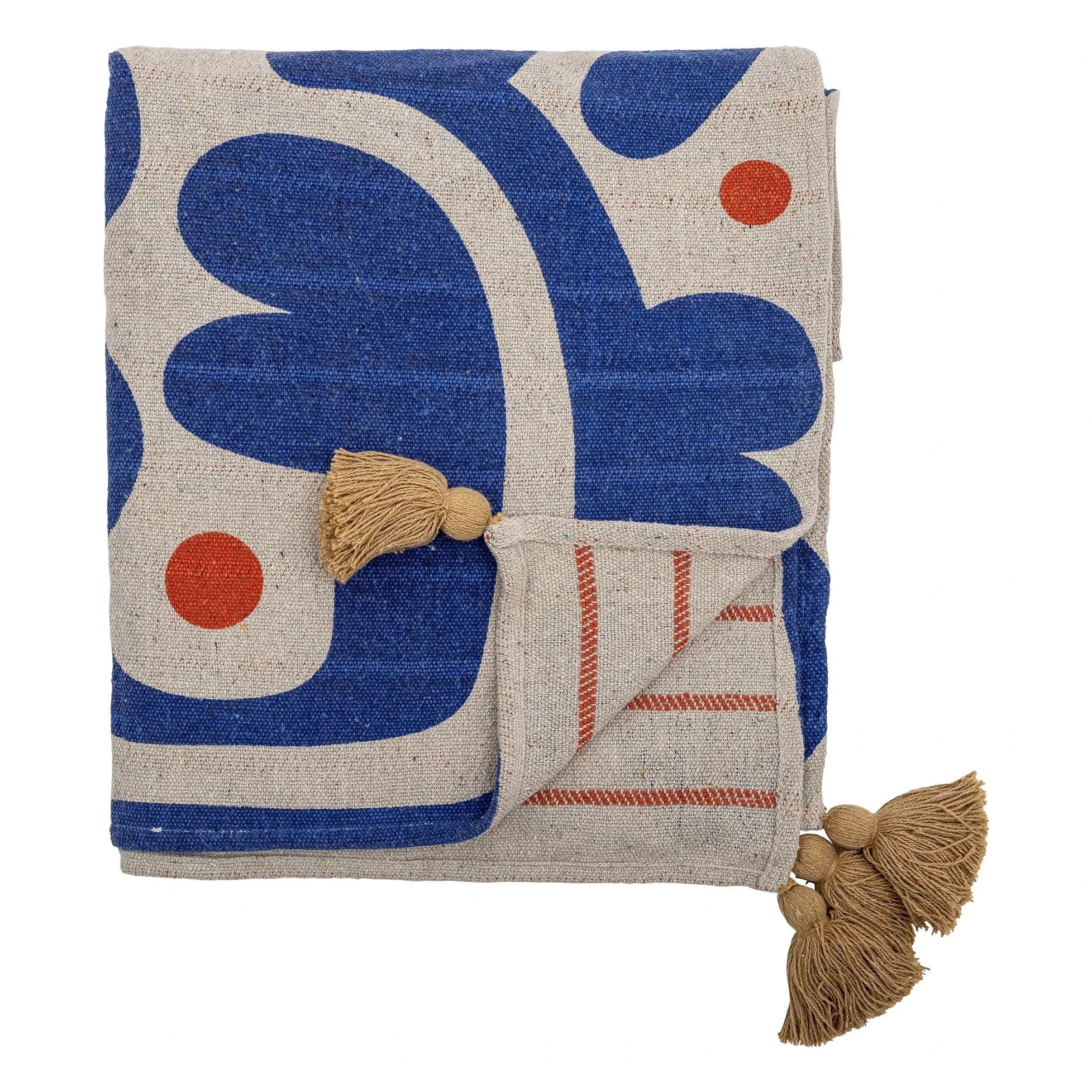 Bloomingville - Eviaya Recycled Cotton Throw | Blue