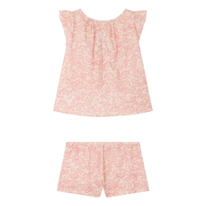 Bonpoint - Ailette Floral Organic Cotton Pajamas | Powder Pink