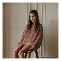 Yuki - Thick Organic Cotton Sweater | Blush