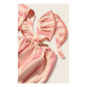 Cozmo - Ava Striped Organic Cotton Top | Pink