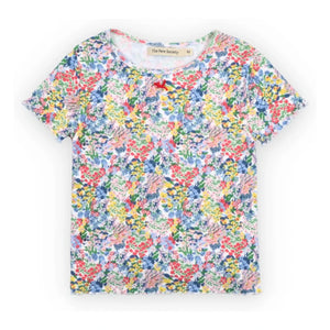 the new society - Verbena Floral Rib T-Shirt | Blue