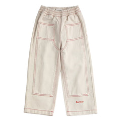 Bobo Choses - Organic Cotton Twill Panelli Pants | White