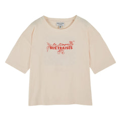 Emile et Ida - Le Temps Des Fraises Organic Cotton T-Shirt | Cream