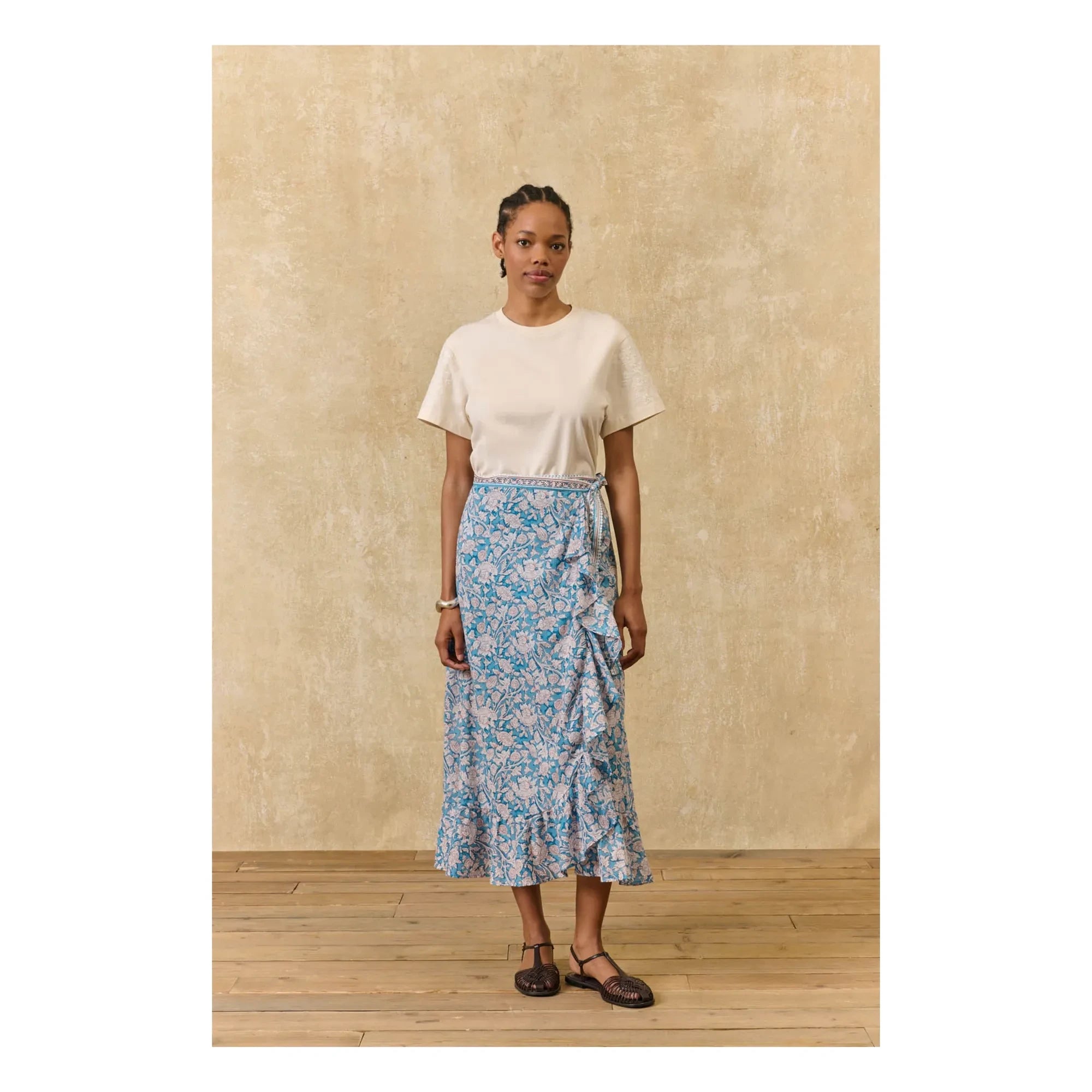 Louise Misha - Imelda Skirt Organic Cotton | Blue