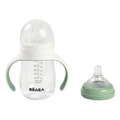 Béaba - 2-in-1 Training Baby Bottle - 240 ml | Sage