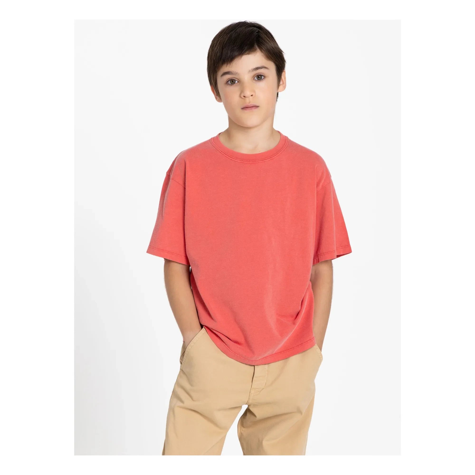 Smallable Kid - Nils Organic Cotton T-Shirt | Dark Red