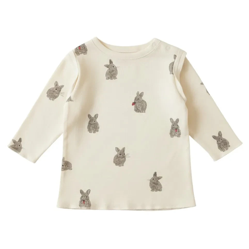 Studio Bohème - Lala Lapins Organic Cotton T-Shirt | Ecru