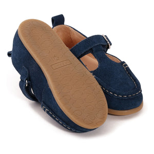 Lazare - Olive Suede for Babies | Navy Blue