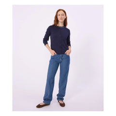 Petit Bateau - Straight ribbed cardigan | Navy Blue