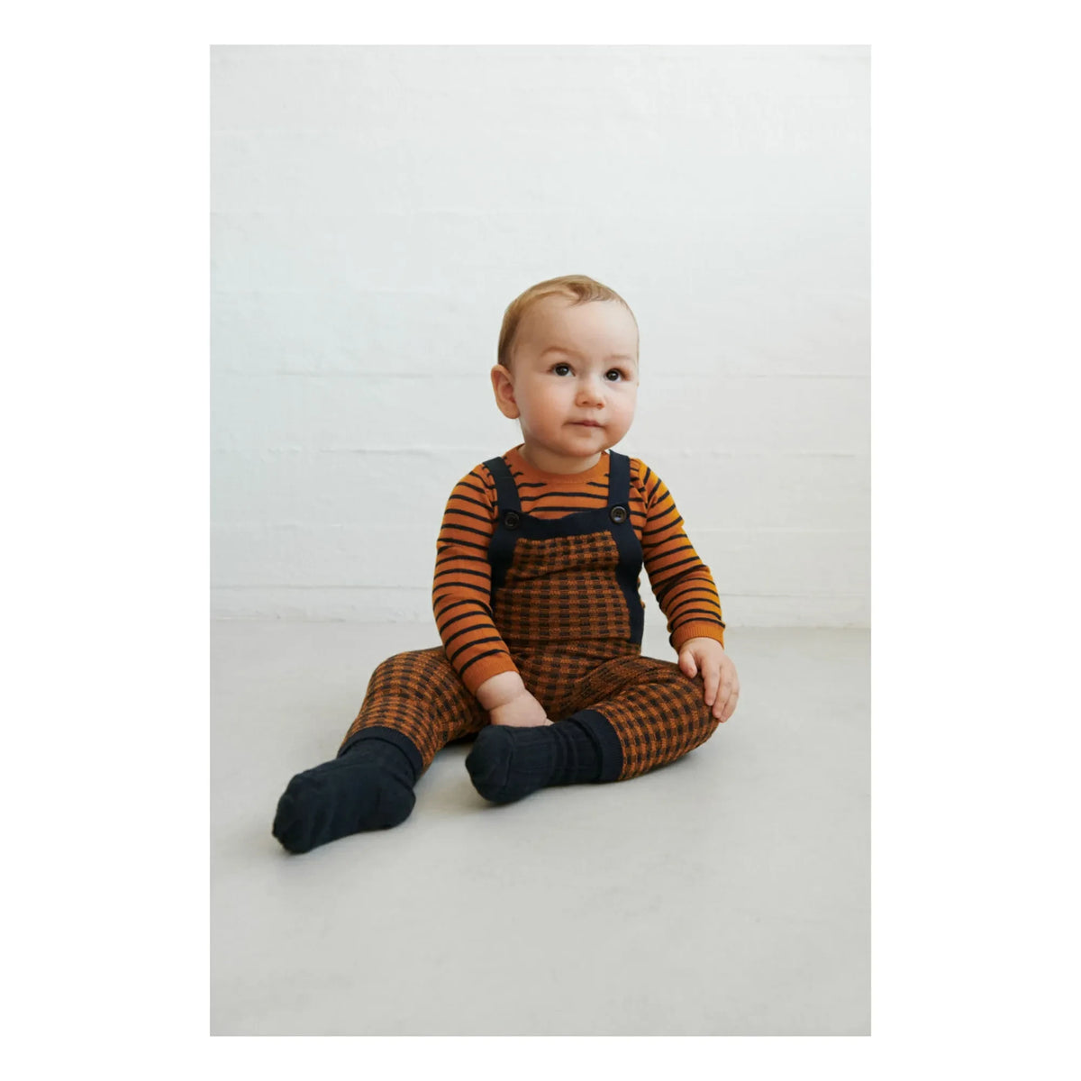 FUB - Merino Wool Herringbone Romper | Navy