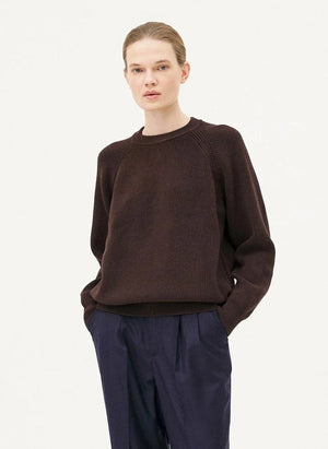 Noyoco - Oslo Sweater Merino Wool and Organic Cotton | Brown