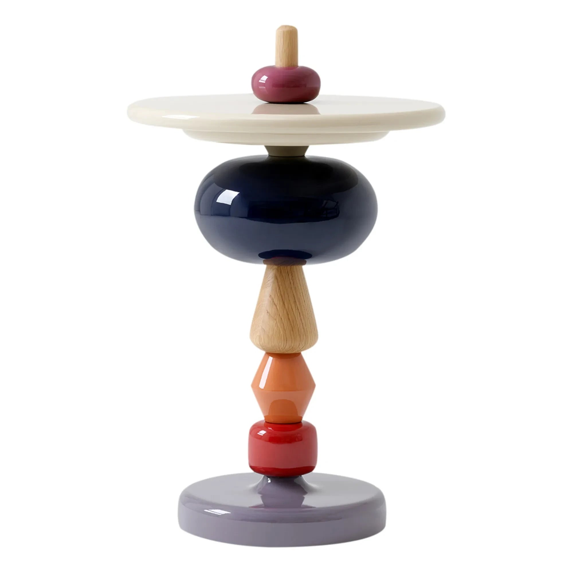 & Tradition - Shuffle Lake Polished Wooden Side Table - Mia Hamburg | White
