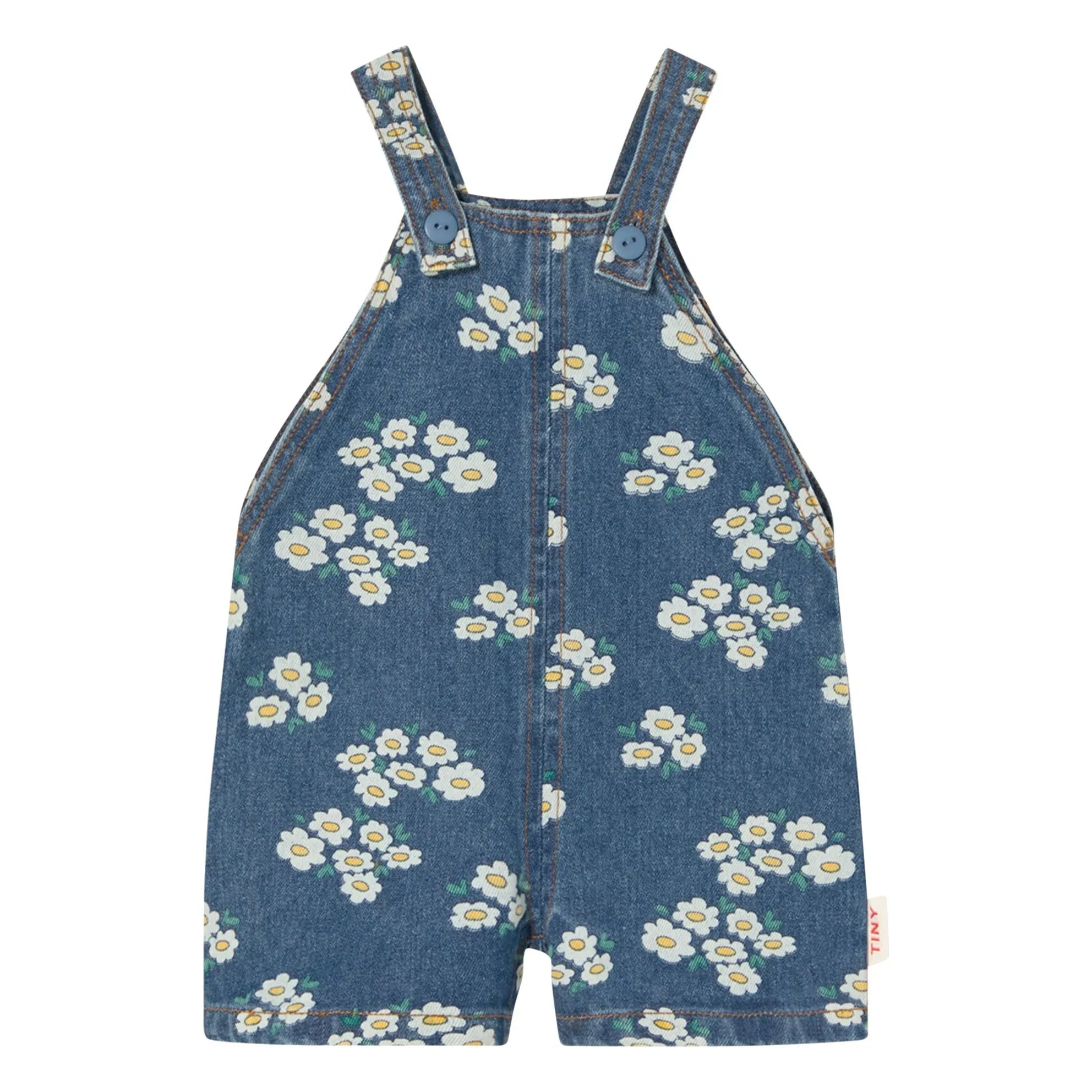 tinycottons / デイジーデニム 2y / 90cm Tinycottons - Short denim dungarees with daisy print | Blue