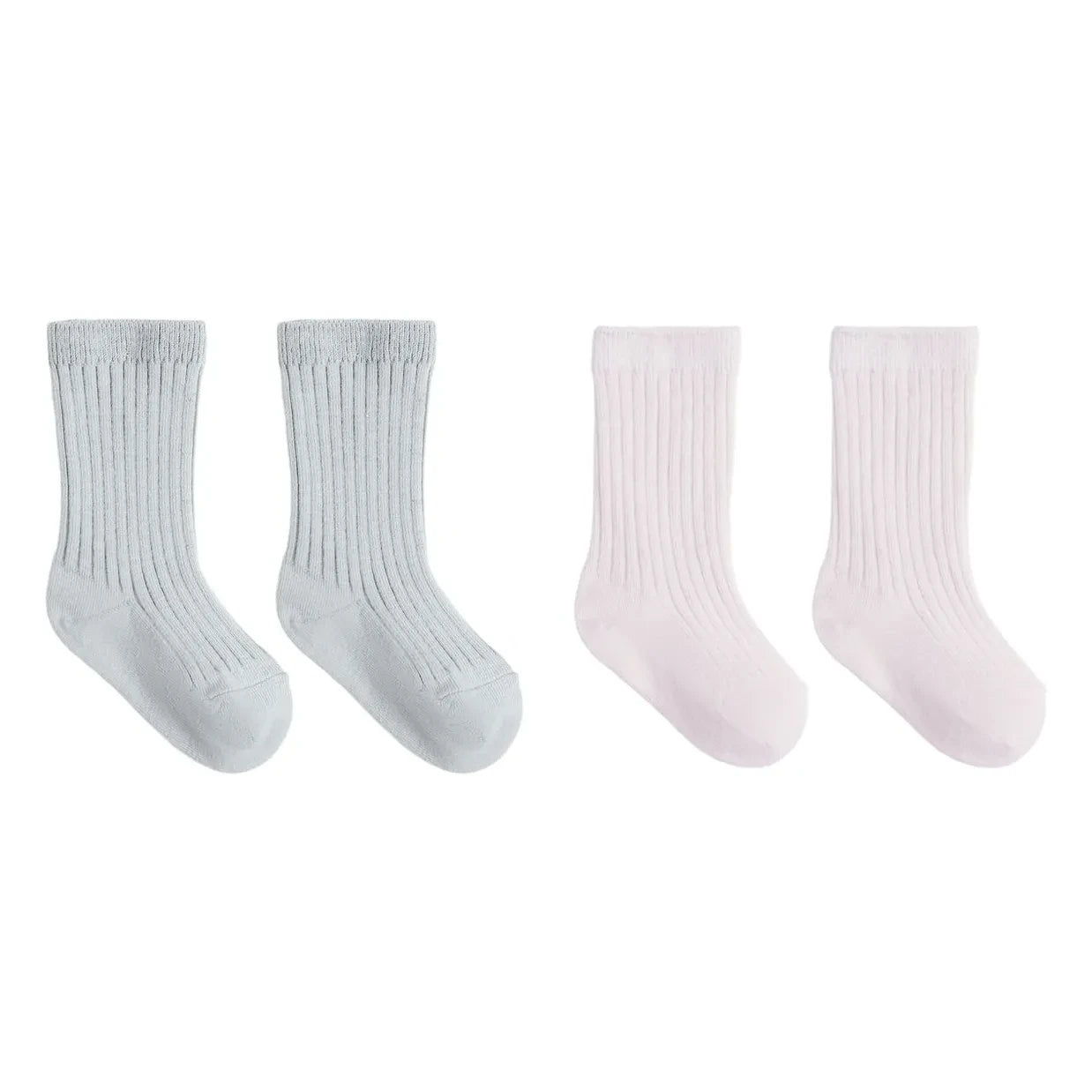 Quincy Mae - Organic Cotton 2-Pair Sock Set | Blue