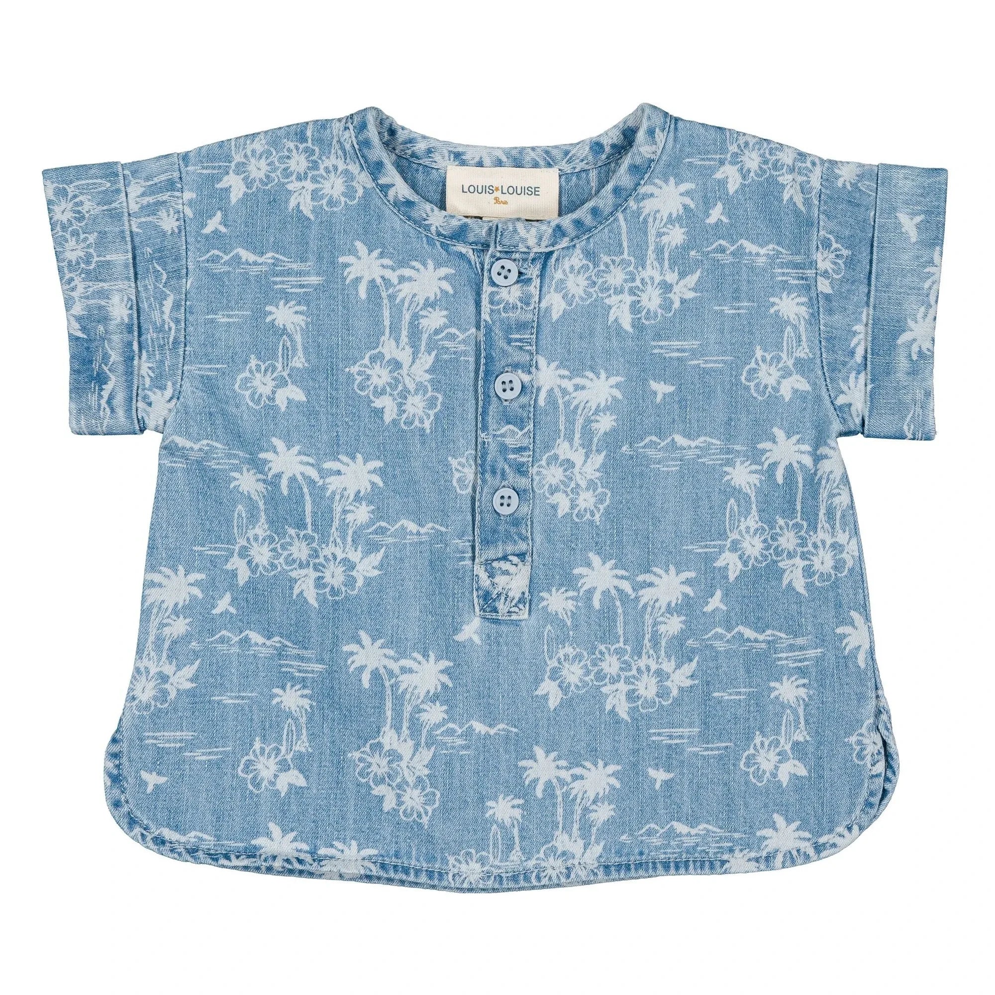 Louis Louise - Saul Hawaii Denim Gömlek | Açık Mavi