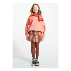 Piupiuchick - Hey Jude Organic Cotton Ruffled Sweatshirt | Coral
