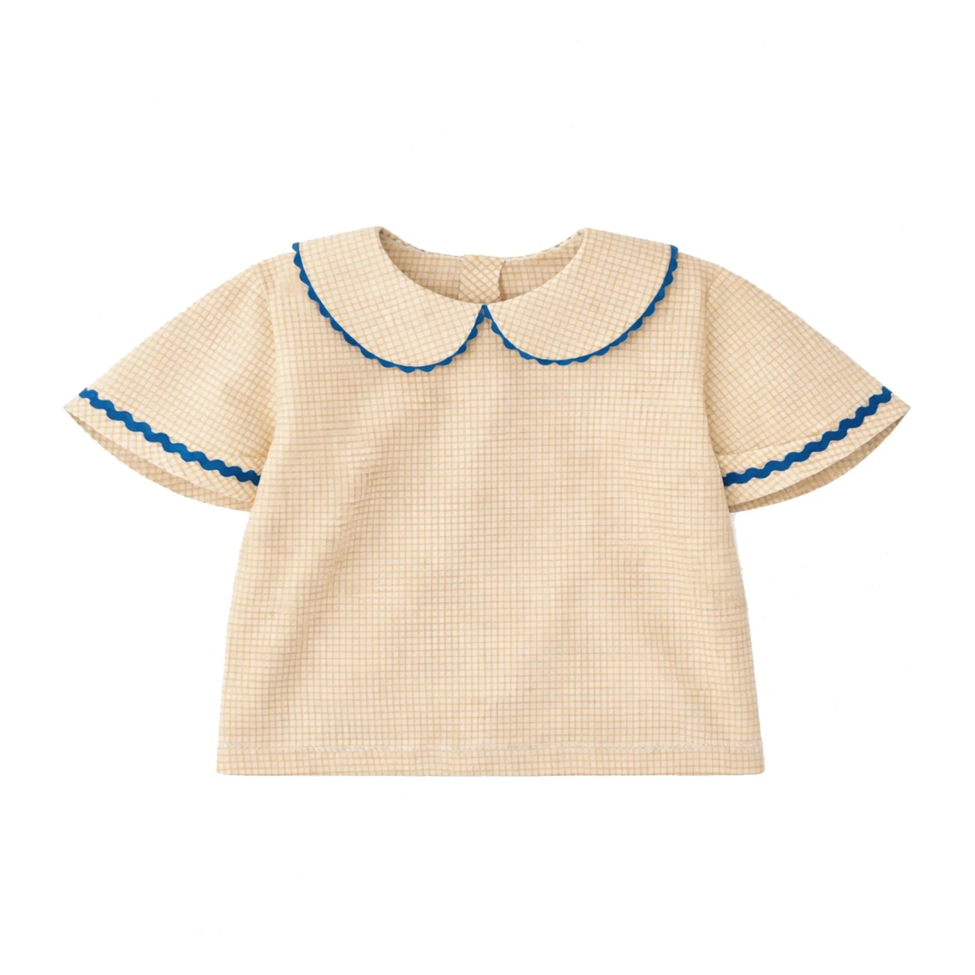 THE LiTTLE POETS - Florbela Carreaux Claudine Collar Embroidered Blouse | Pale Yellow